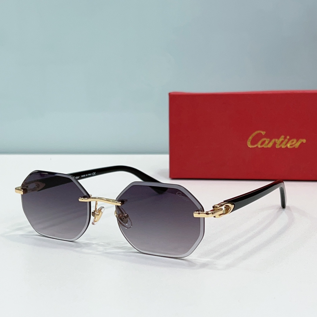 Cartier  Metal Leg Rimless sunglasses Top quality （Replica）