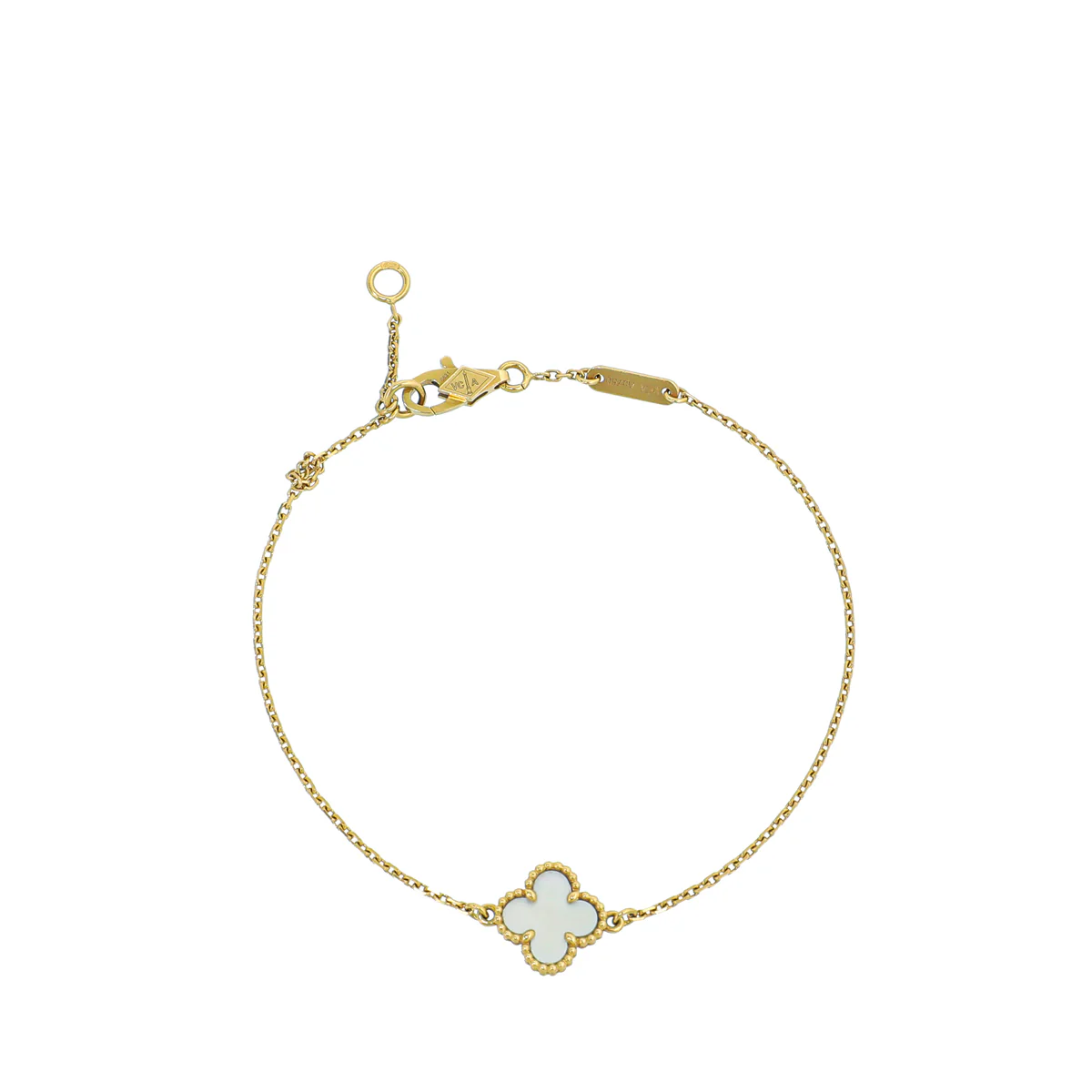 Van Cleef & Arpels 18K Yellow Gold MOP Sweet Alhambra Bracelet