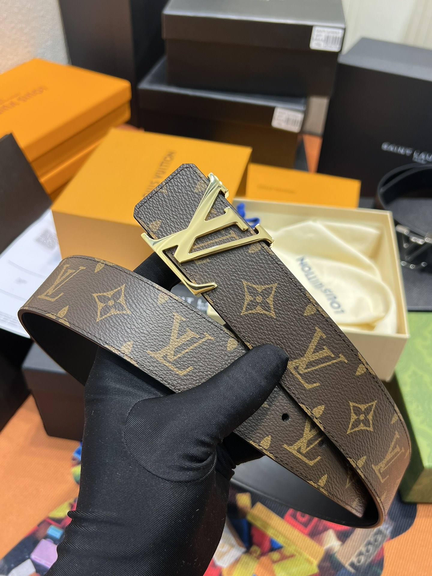 Louis Vuitton LV Leather Belts 1:1 Mirror Version