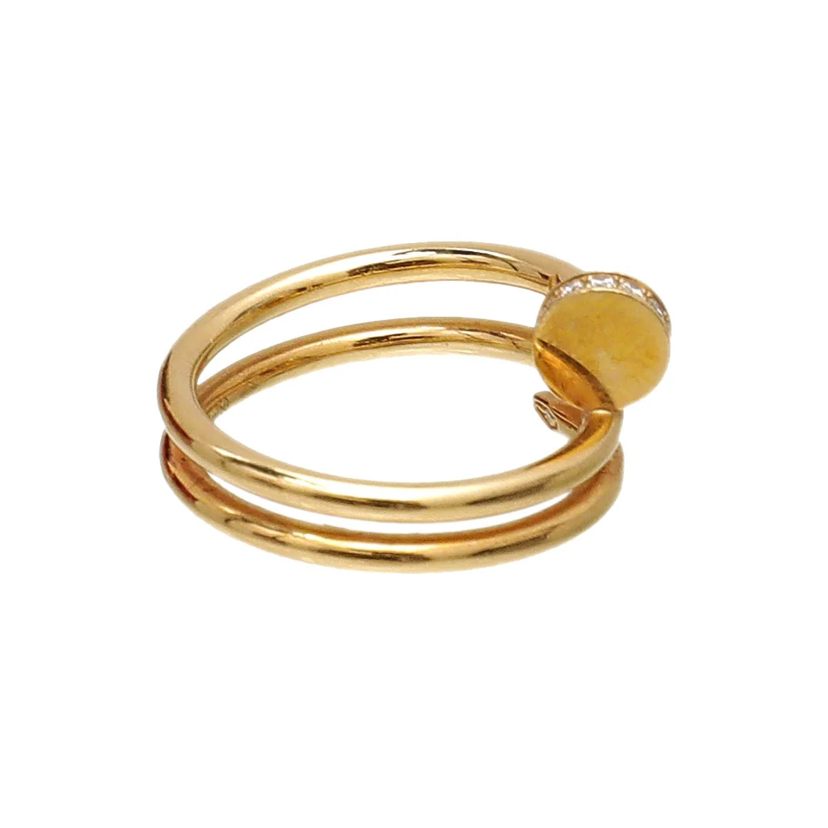 Cartier 18K Yellow Gold Diamond Juste Un Clou Ring 51