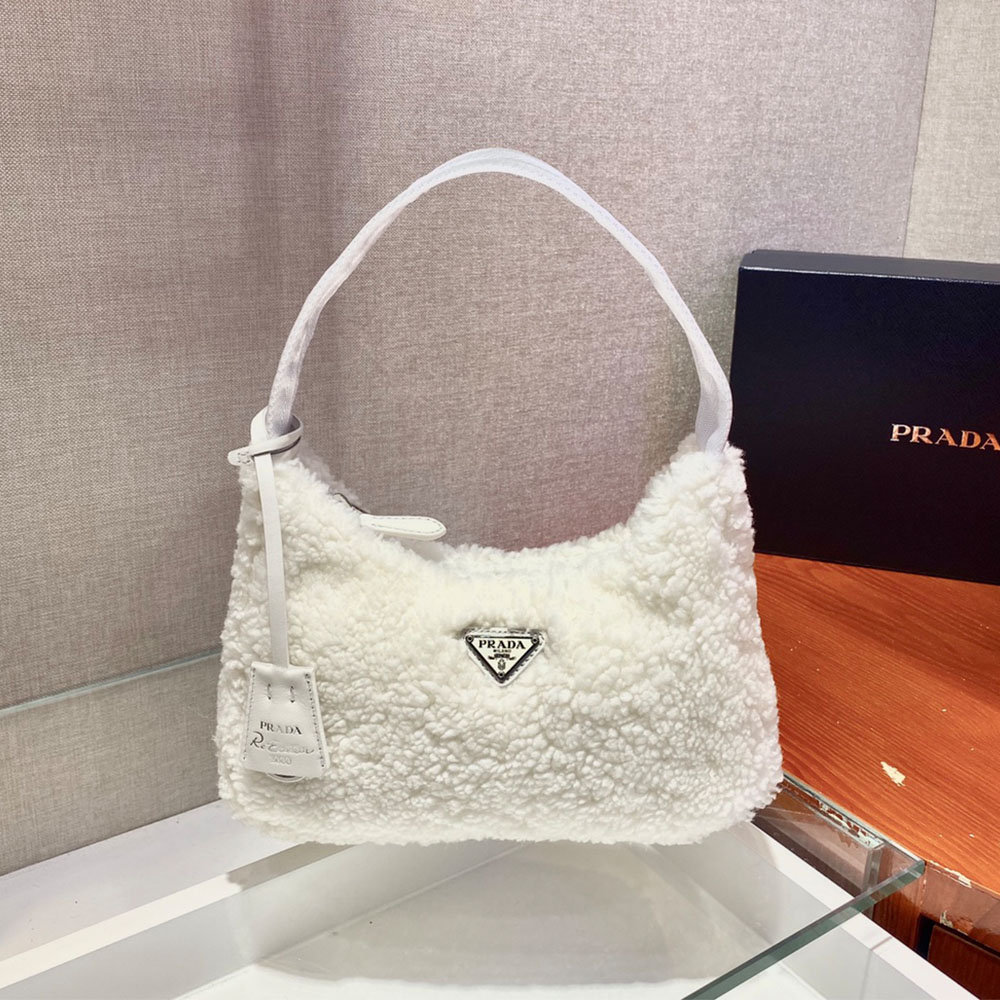 Prada Wool & Cashmere Handbag Shoulder Bag (Replica)