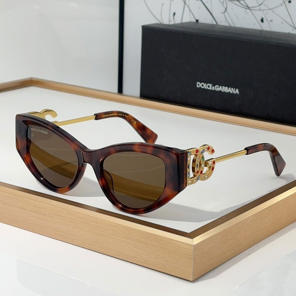 DOLCE & GABBAN DG Large Logo With Metal Mirror legs Sunglasses Top quality （Replica）