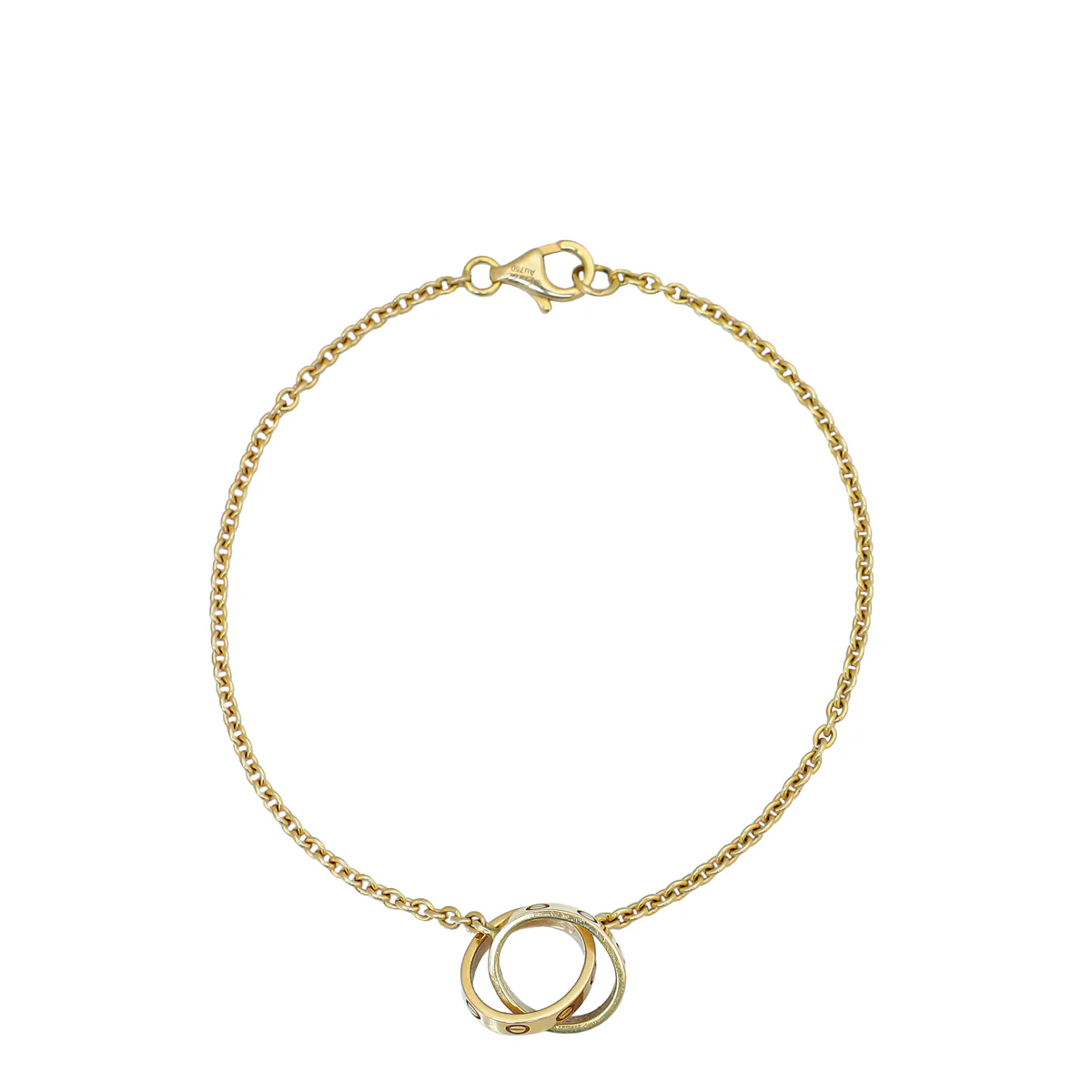 Cartier 18K Pink Gold Love Hoops Chain Bracelet