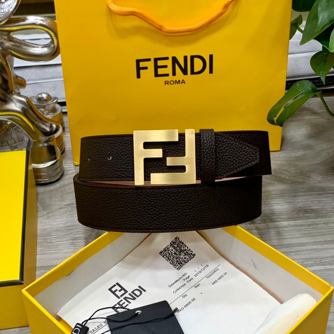 Fendi Leather Belts 1:1 Mirror Version