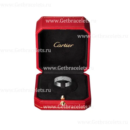 Replica Cartier Love Wedding Band With Diamond-Paved White Gold B4083400