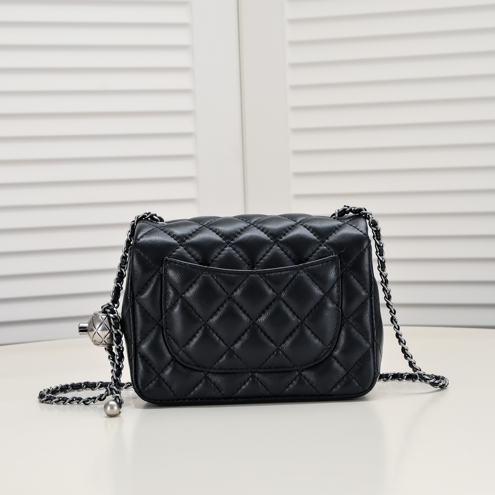 Chanel Cross Body Metal Ball Chain Shoulder Bag Handbag