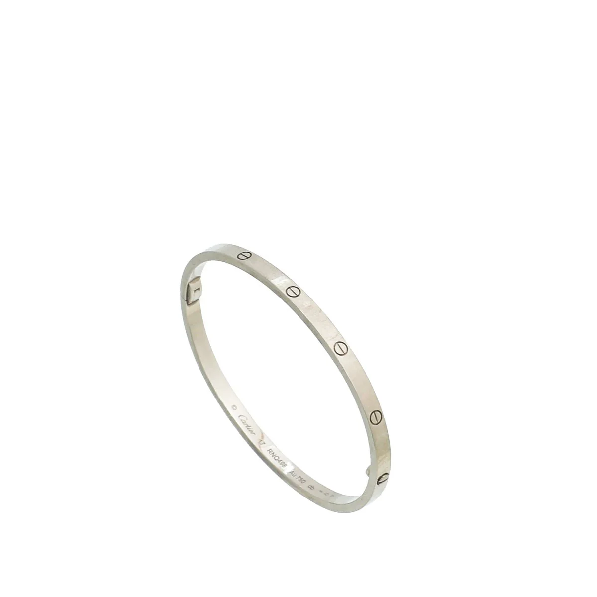 Cartier 18K White Gold Love Small Bracelet 17