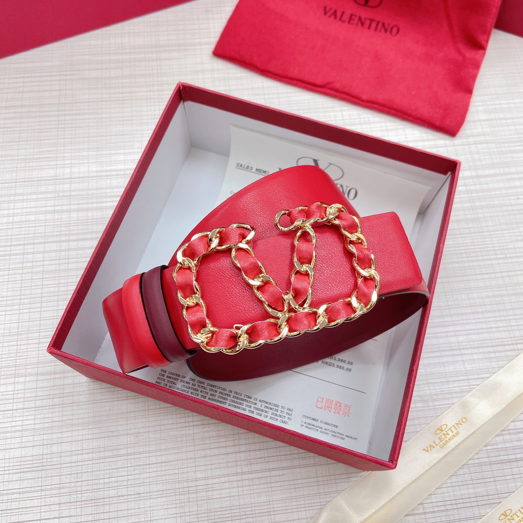 Valentino Leather Belts 1:1 Mirror Version