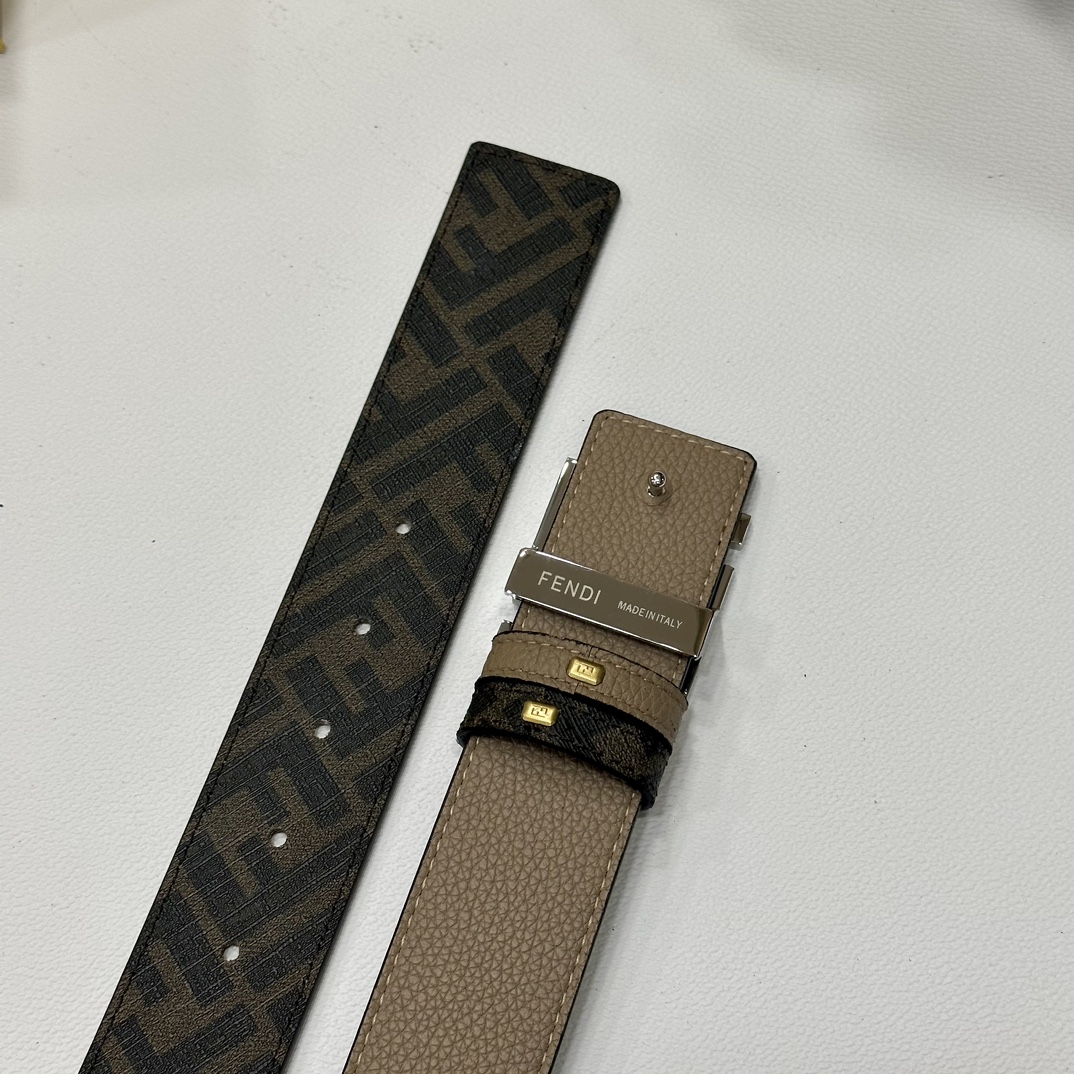 Fendi Leather Belts 1:1 Mirror Version