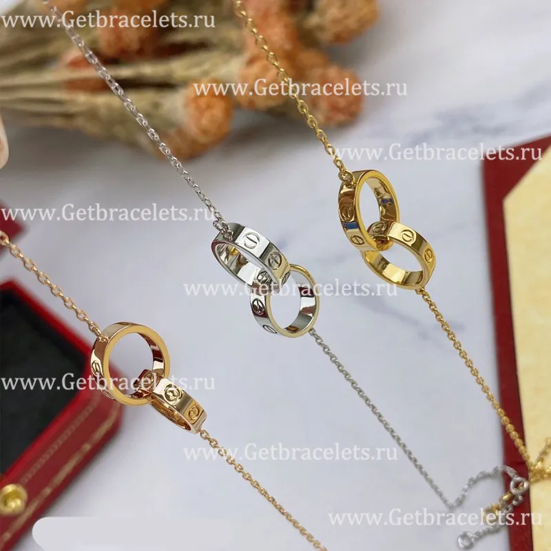 Replica Cariter Love Bracelet Pink Gold Double Ring B6027000