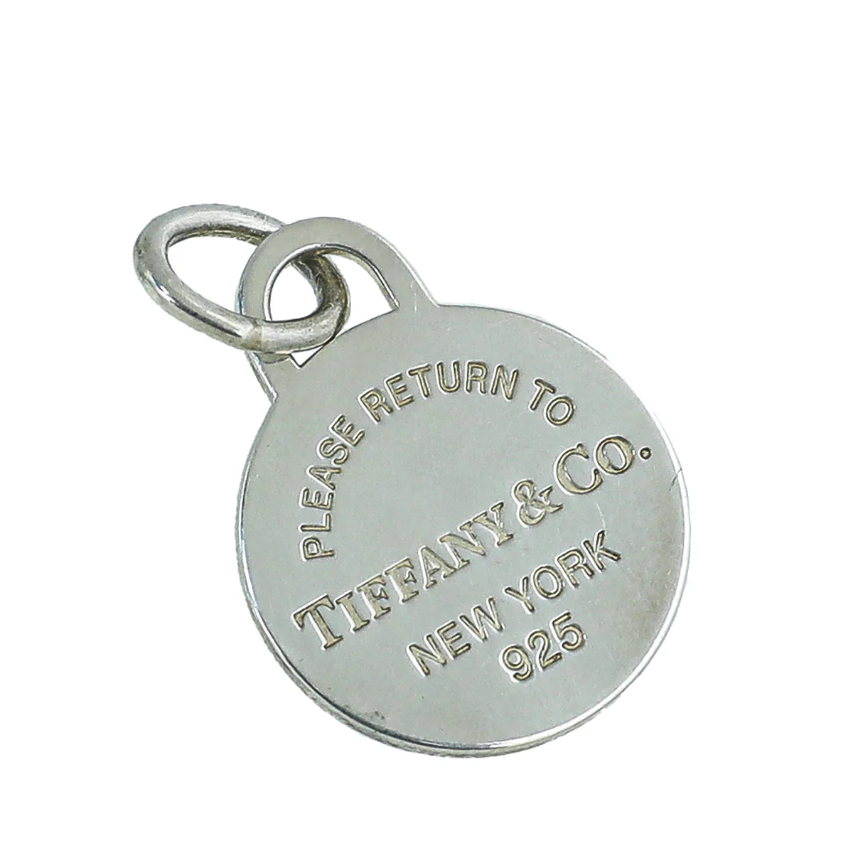 Tiffany & Co Sterling Silver Twisted Heart Key & Round Tag Pendant