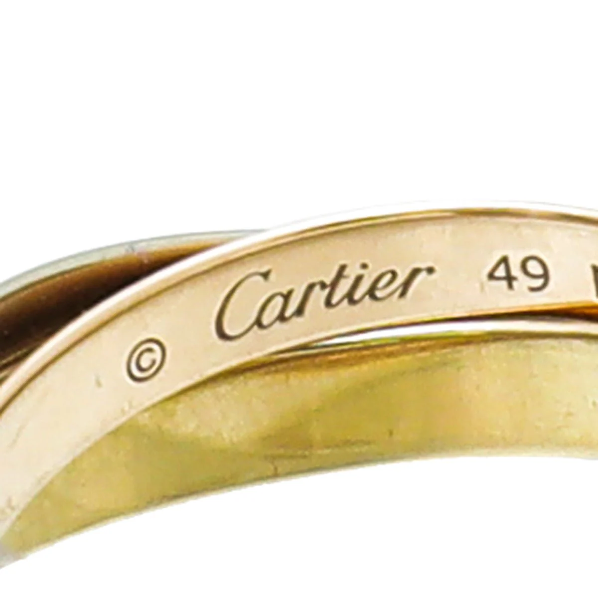 Cartier 18K Trinity Gold Ring 49