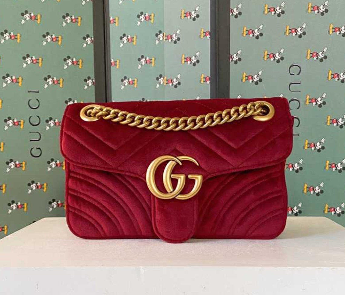 Gucci GG Marmont Velvet Mini Shoulder Bag (Replica)