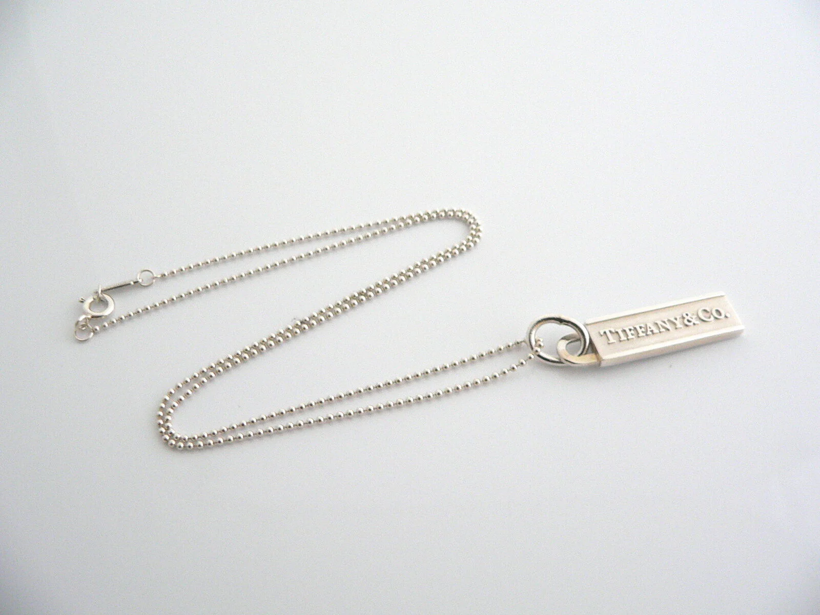 Tiffany & Co Necklace Street Sign Charm Pendant Charm Bead Chain Gift Love Cool