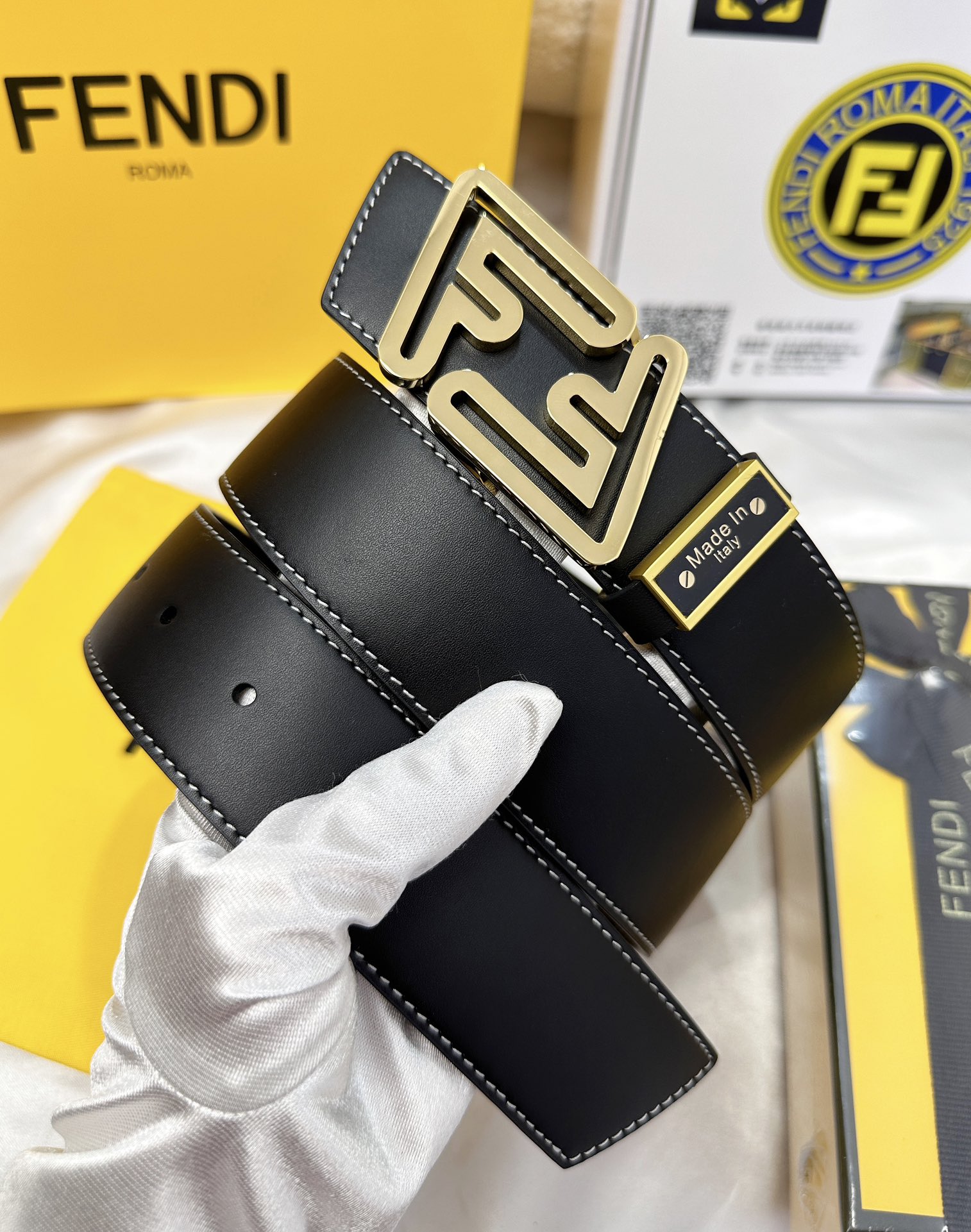 Fendi Leather Belts 1:1 Mirror Version