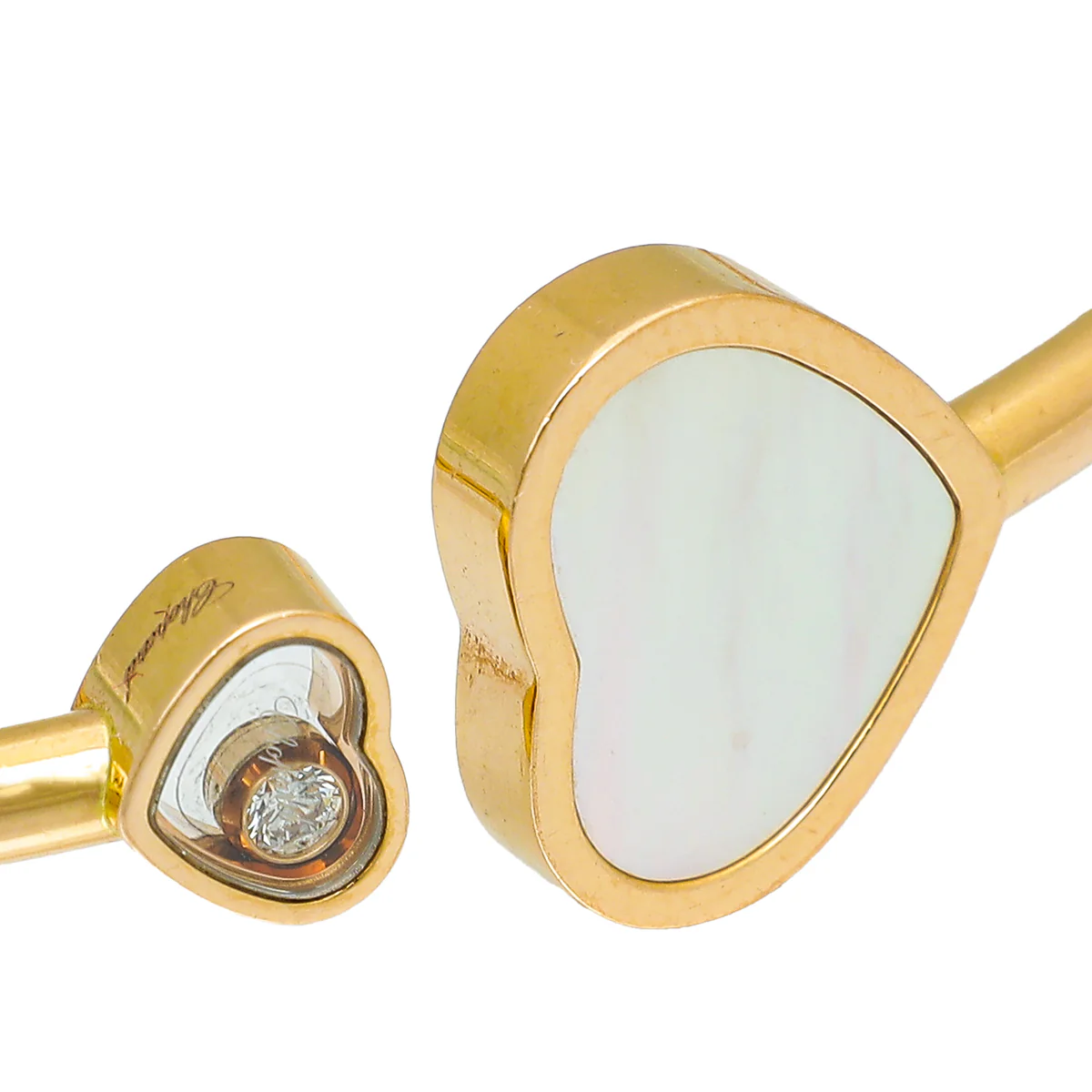 Chopard Ethical Rose Gold MOP Happy Hearts Bangle