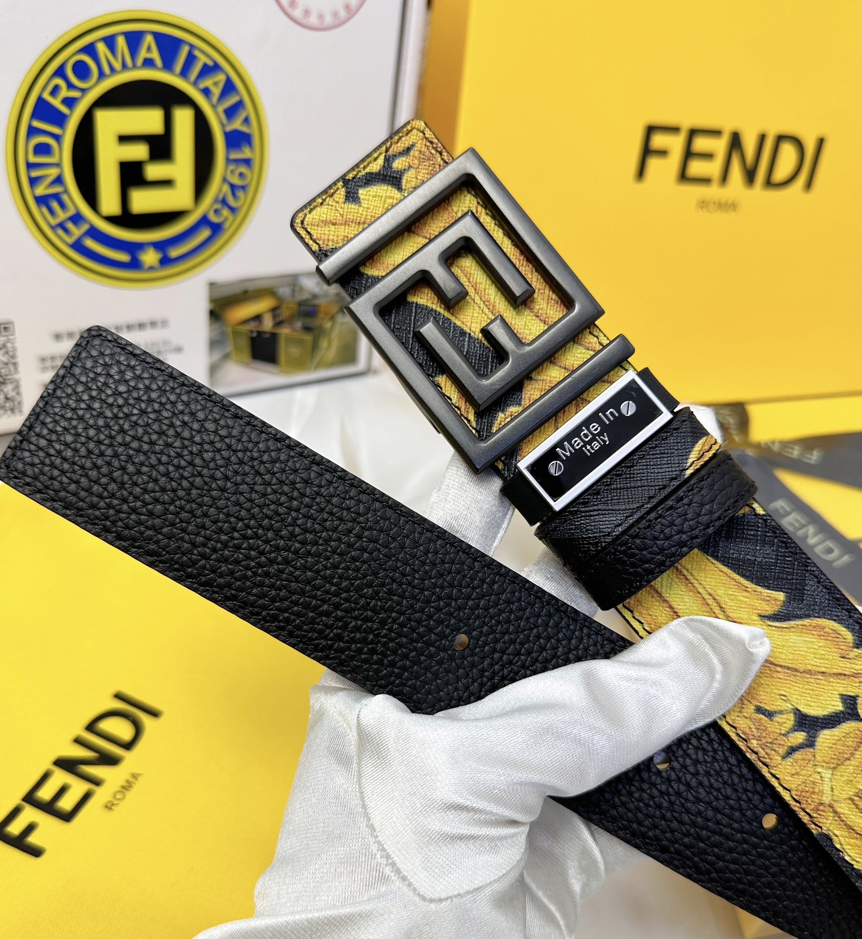 Fendi Leather Belts 1:1 Mirror Version