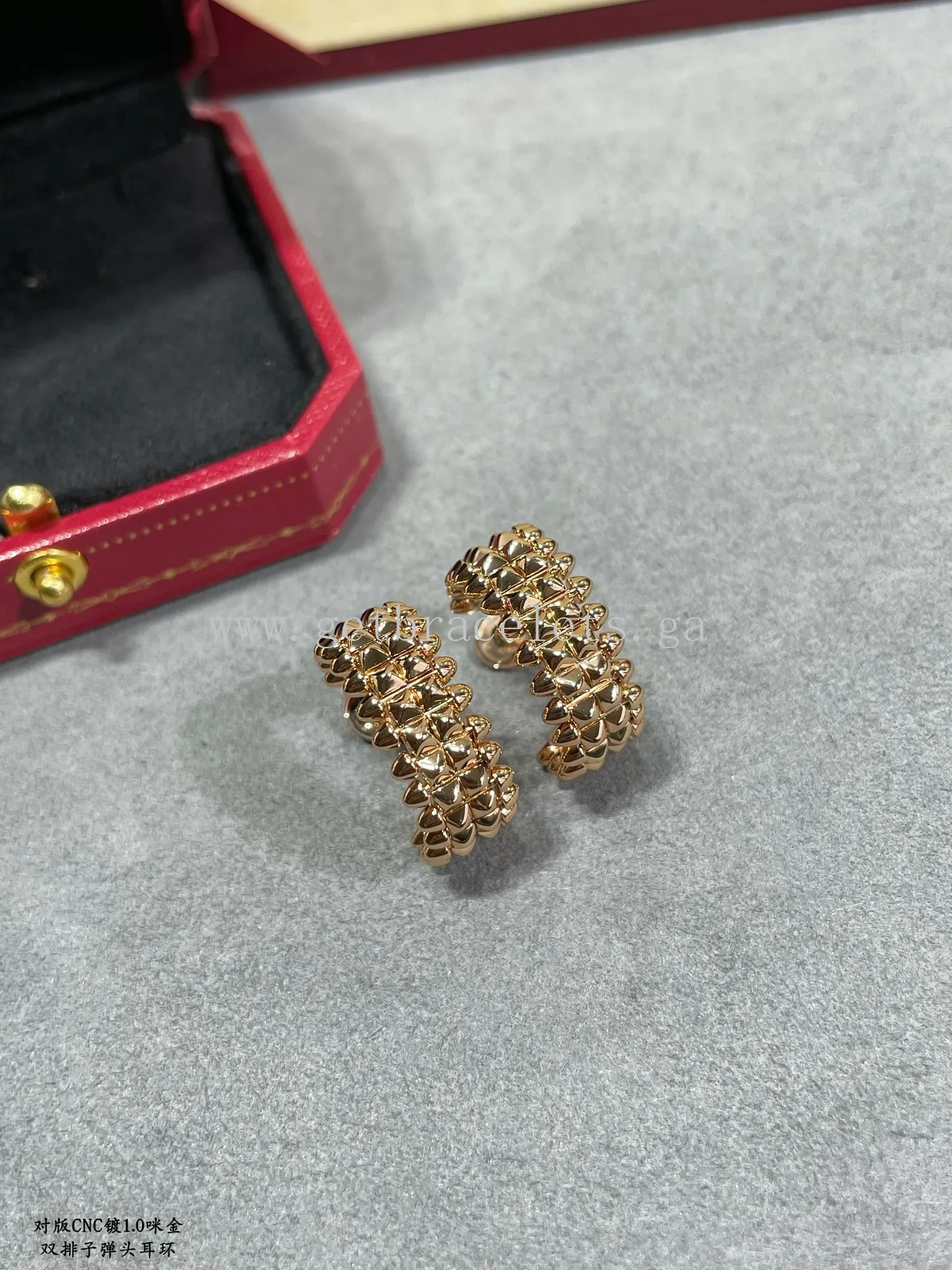 Clash de Cartier Earrings Double-Row Model Rose Gold/Yellow Gold/White Gold