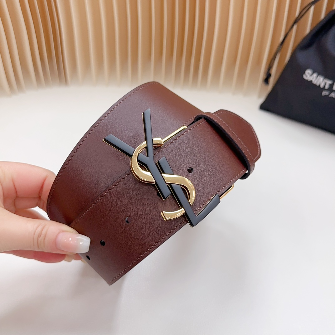 YSL Saint Laurent Leather Belts 1:1 Mirror Version