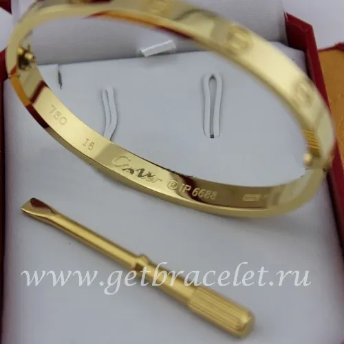 Replica Cartier Yellow Gold Love Bracelet For Men and Women B6035516 (New Version - Prevent Screws Fall Out)