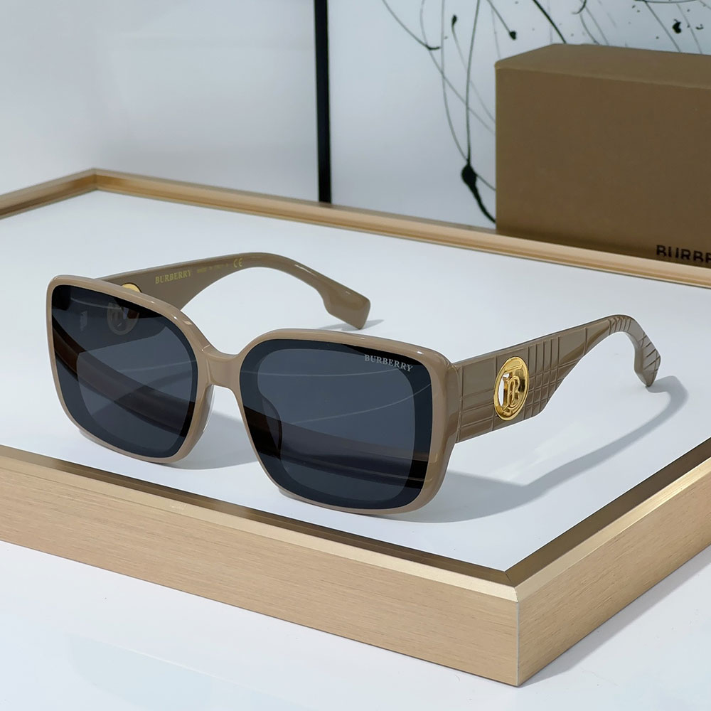 Burberry  Mirror leg Hollowed out Logo  Sunglasses Top quality （Replica）