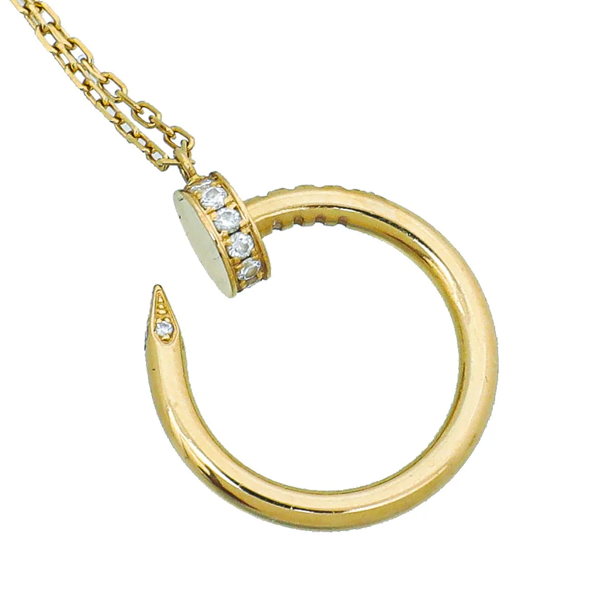 Cartier 18K Yellow Gold Diamond Juste Un Clou Necklace