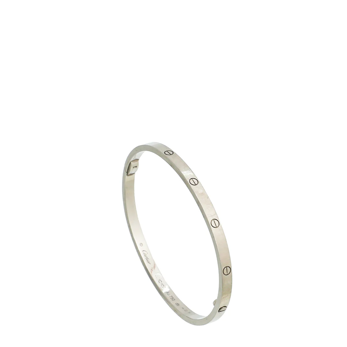 Cartier 18K White Gold Love Small Model Bracelet 18