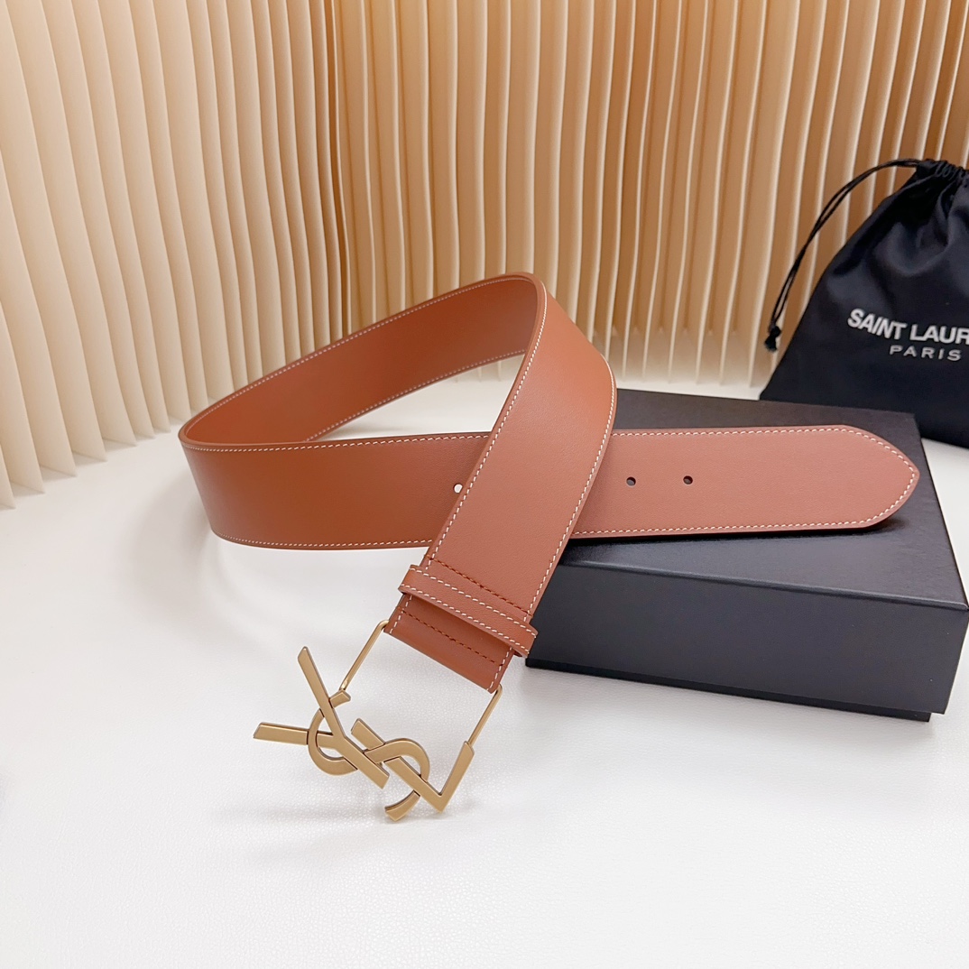 YSL Saint Laurent Leather Belts 1:1 Mirror Version