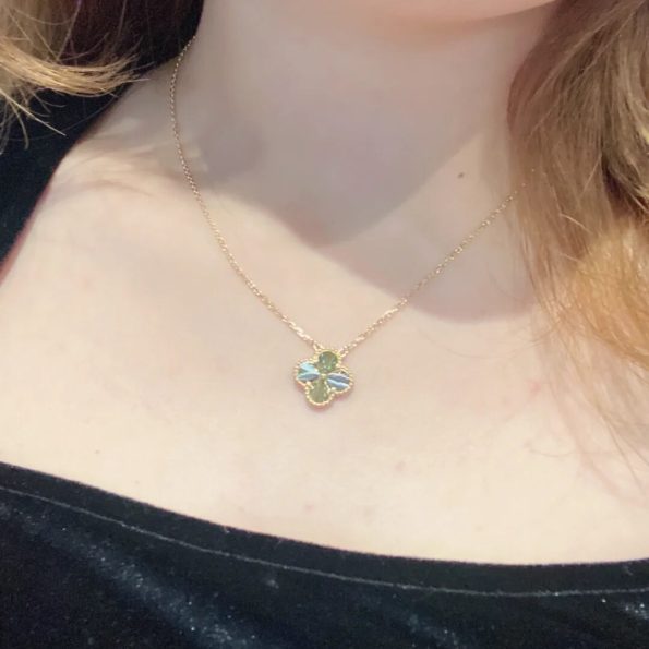 Van Cleef Necklace Dupe, Gold Clover Leaf Necklace