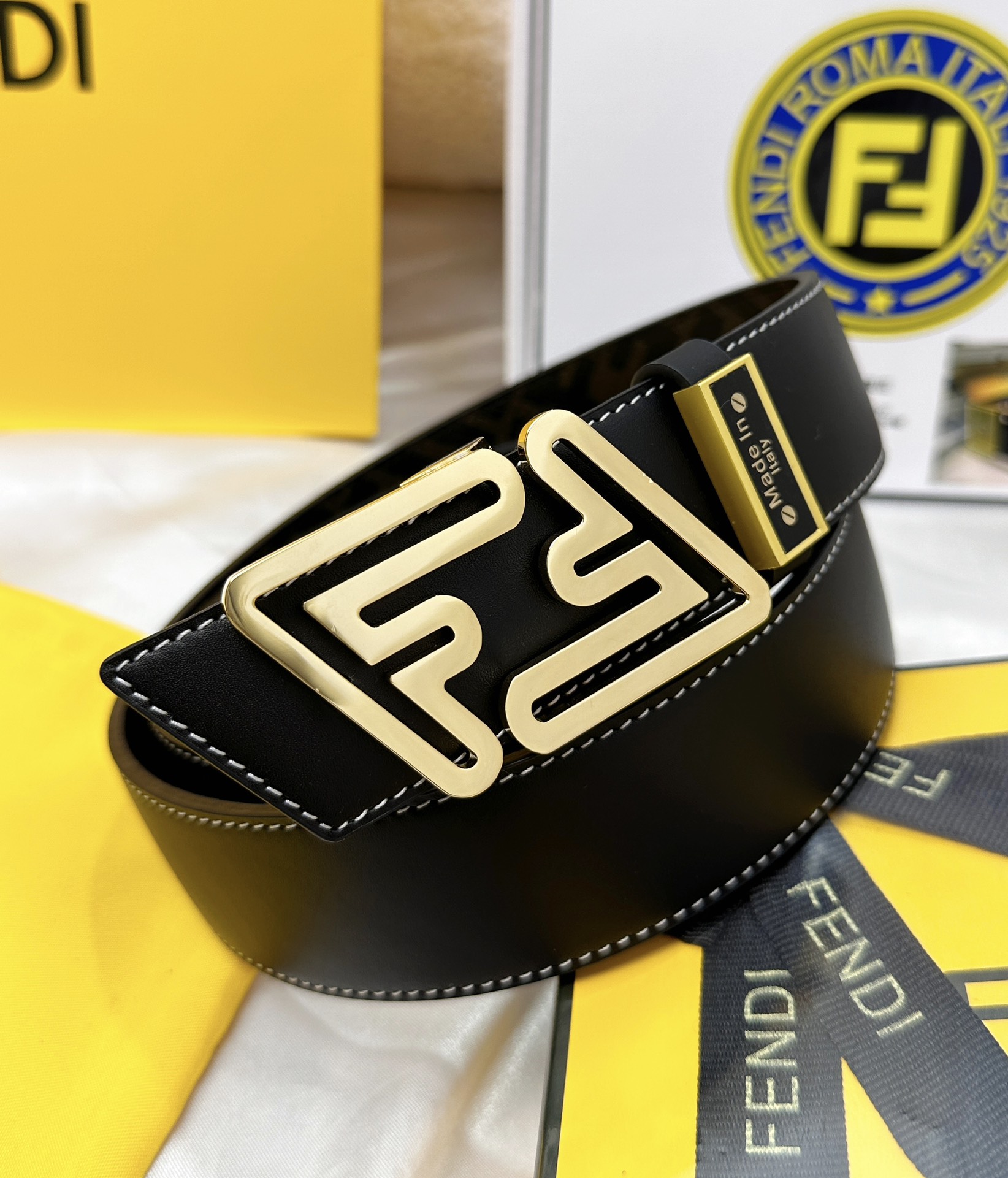 Fendi Leather Belts 1:1 Mirror Version