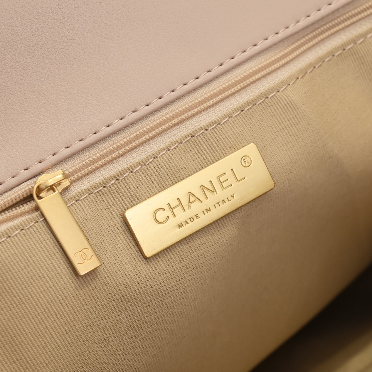 Chanel Lambskin Quilted Large19 Flap Shoulder Bag Handbag