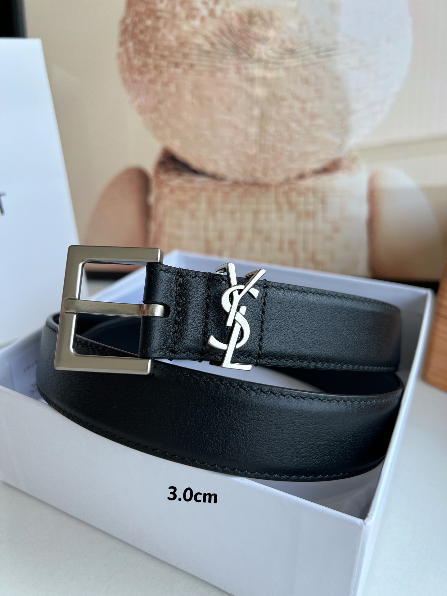 YSL Saint Laurent Leather Belts 1:1 Mirror Version