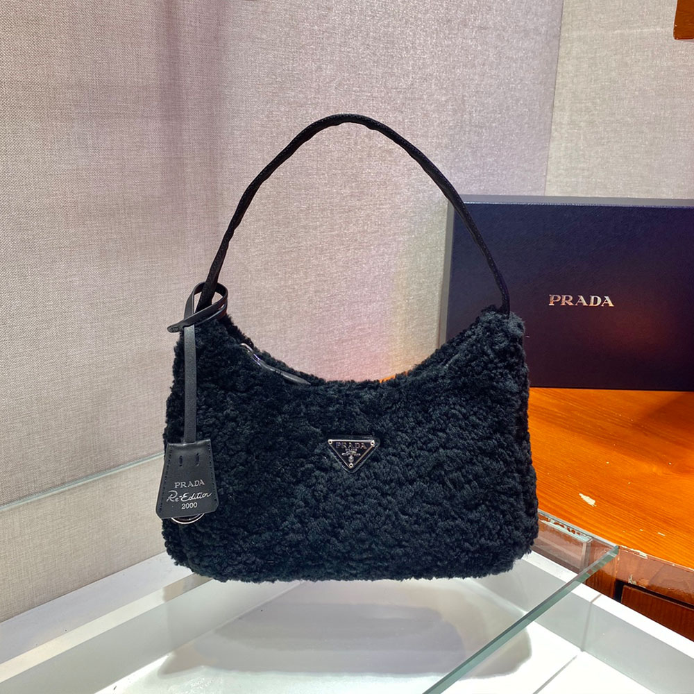 Prada Wool & Cashmere Handbag Shoulder Bag (Replica)