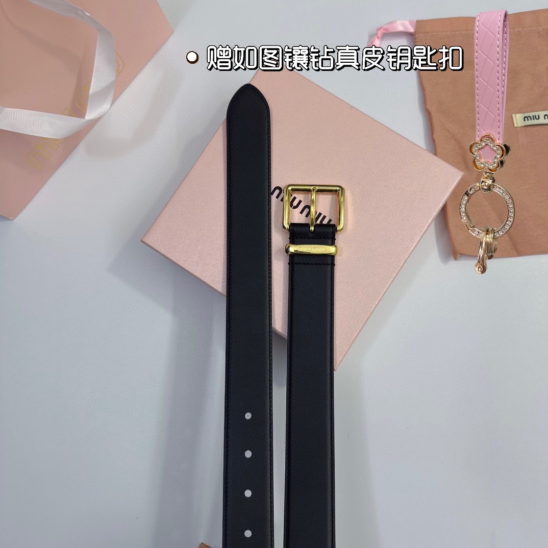 MiuMiu Leather Belts 1:1 Mirror Version