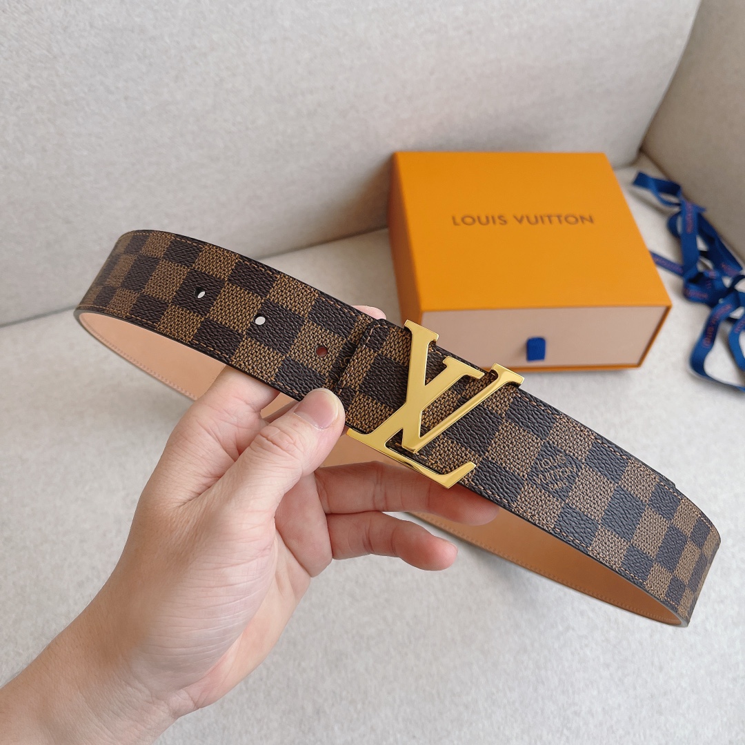 Louis Vuitton LV Leather Belts 1:1 Mirror Version