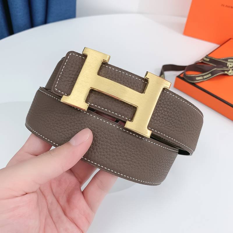 Hermes H Belt Buckle & Reversible Brown For Women, Women Belt 380MM