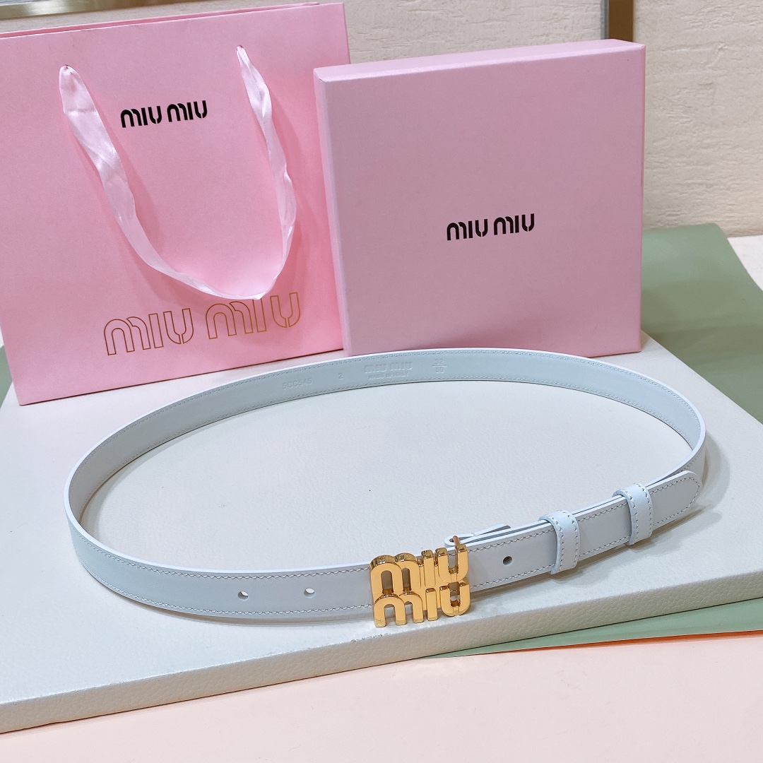 MiuMiu Leather Belts 1:1 Mirror Version