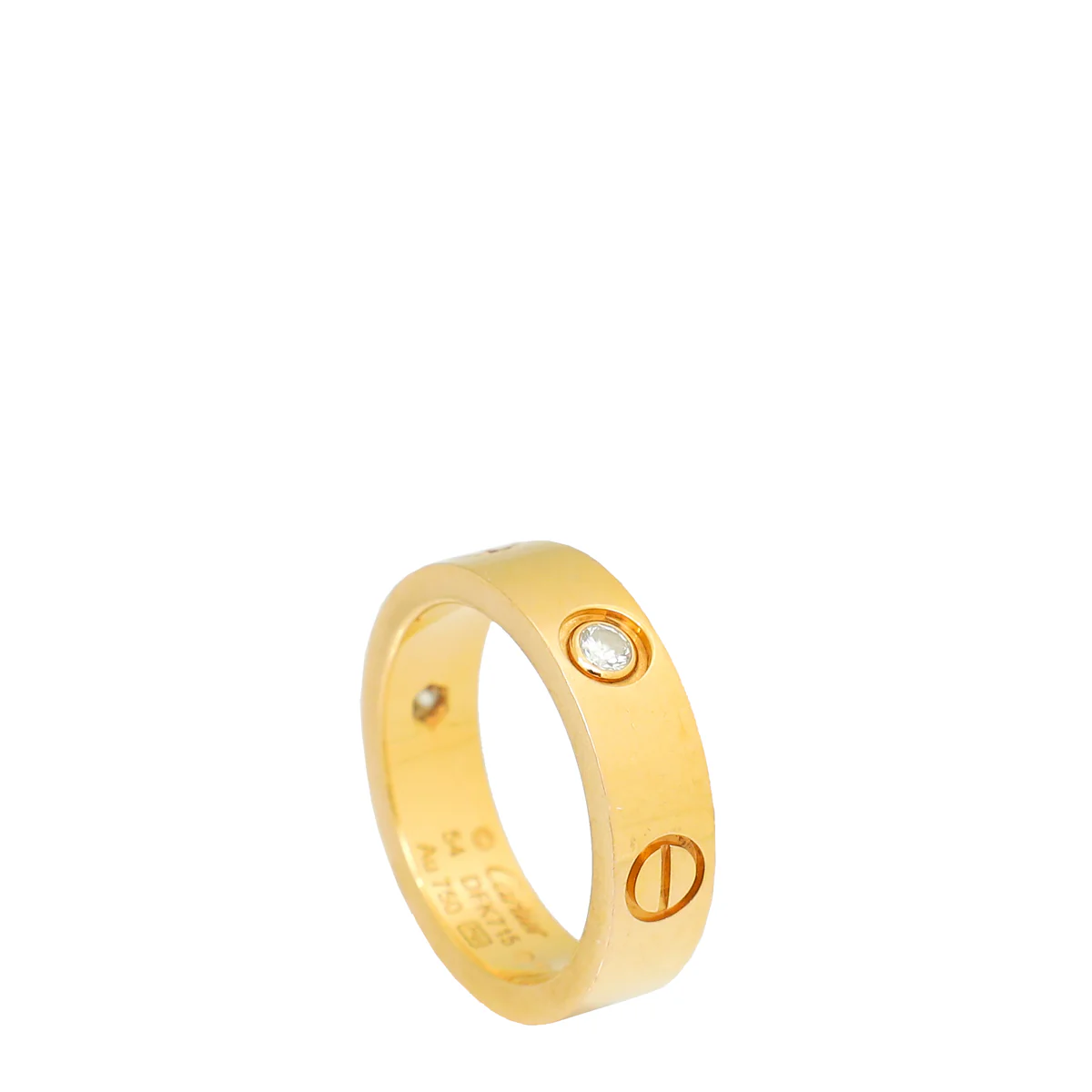 Cartier 18K Rose Gold Love 3 Diamond Ring 54