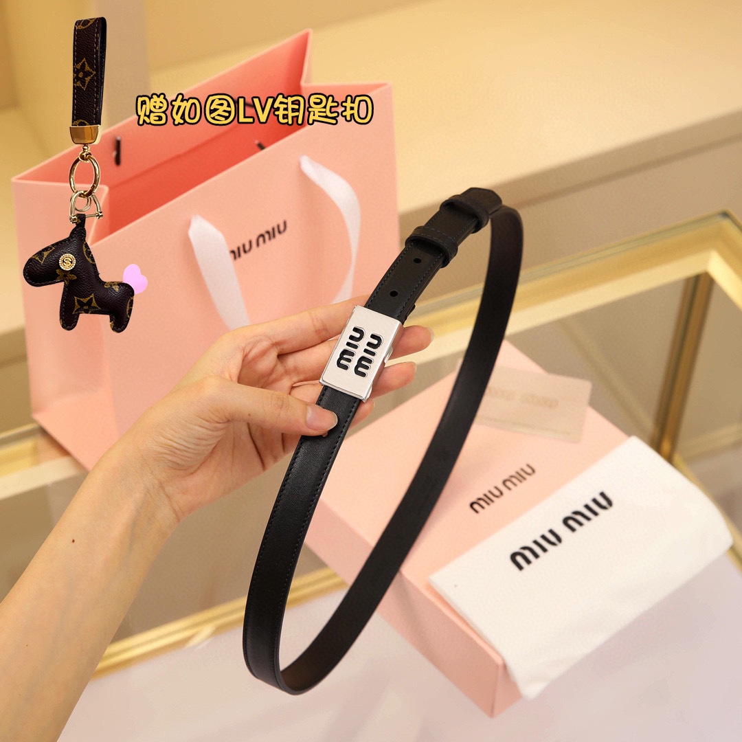 MiuMiu Leather Belts 1:1 Mirror Version