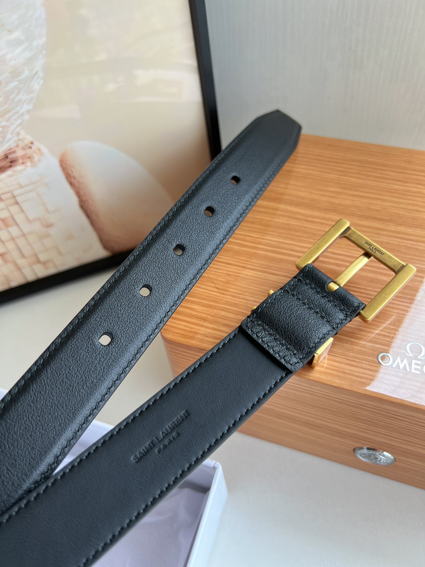 YSL Saint Laurent Leather Belts 1:1 Mirror Version