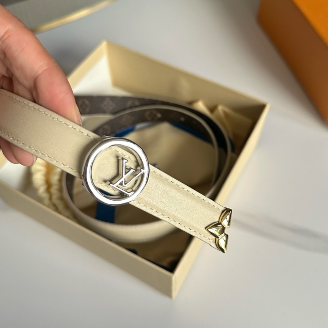 Louis Vuitton LV Leather Belts 1:1 Mirror Version