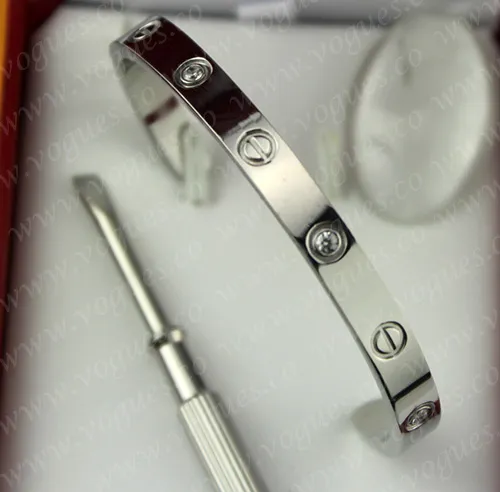 Cartier Semi-Open Love Bracelet White Gold 4 Diamonds