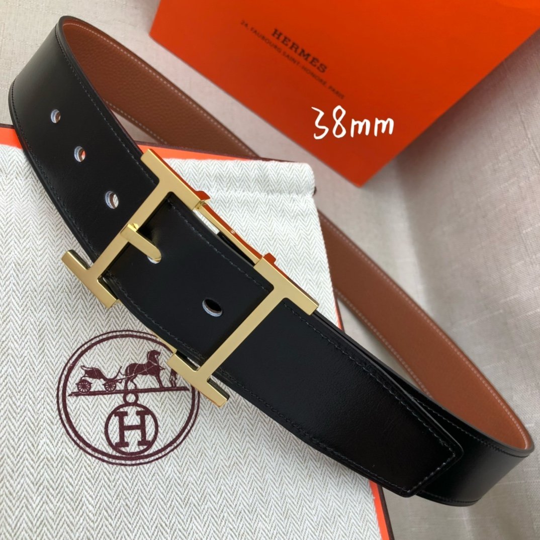 Hermes H Belt Buckle & Reversible Brown For Women, Women Belt 380MM