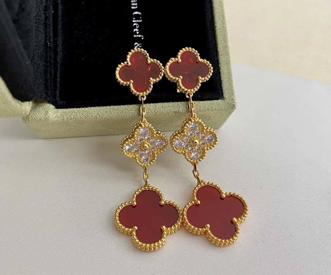 Van Cleef & Arpels Magic Alhambra Earrings 3 Motifs With Diamonds