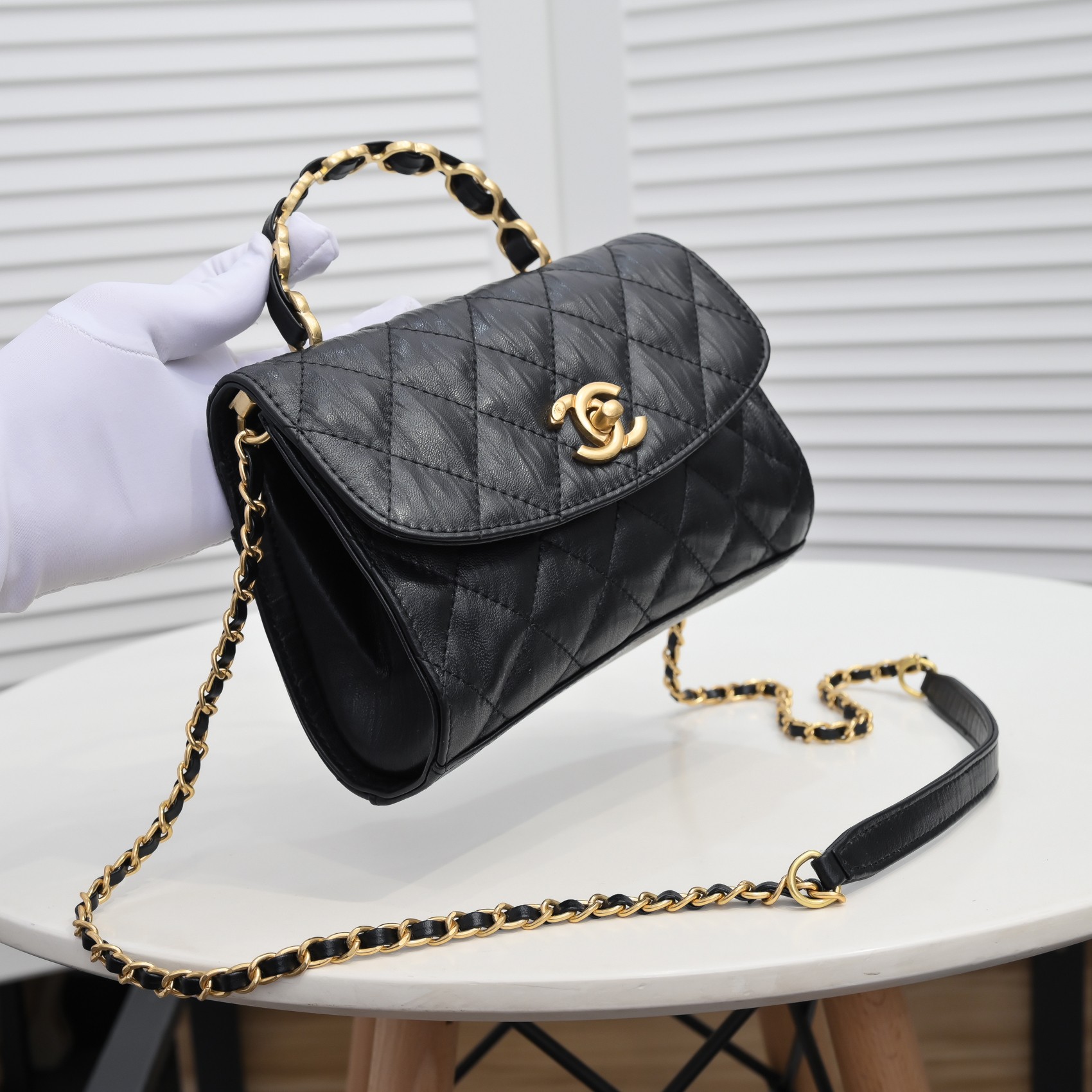 Chanel Handle Double C  Shoulder Bag Handbag