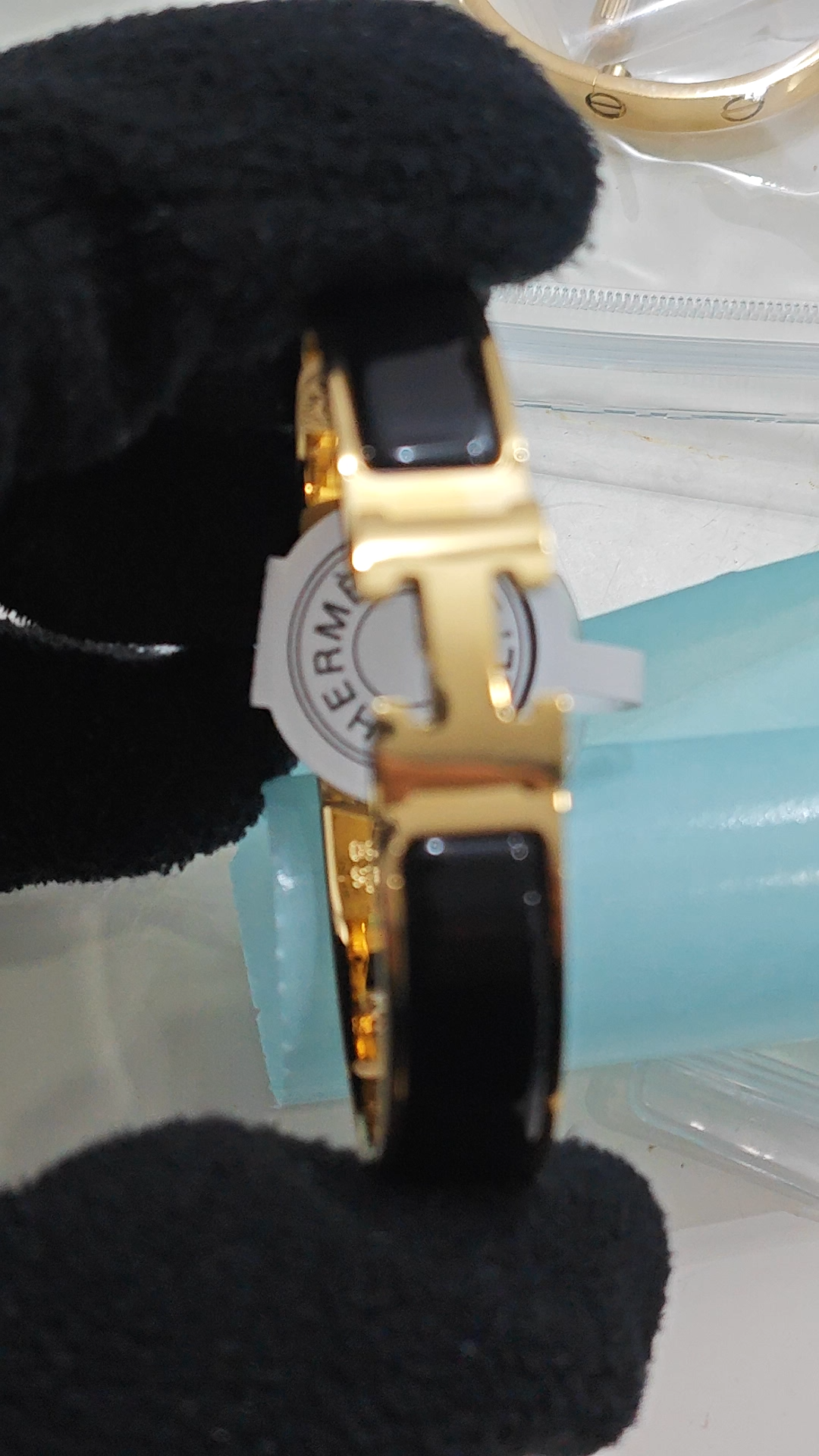 Hermes Fake Bracelet, Clic H bracelet Dupe, Black Enamel, Three Color