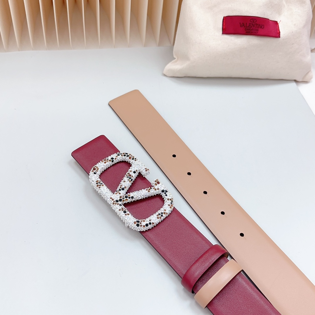 Valentino Leather Belts 1:1 Mirror Version