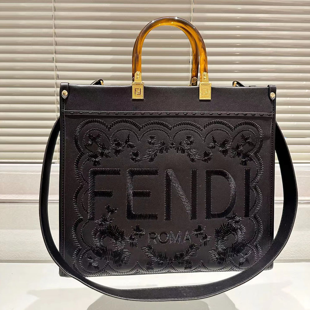 FENDI Sunshine Flower Embroidery Bag Medium Bag(Replica)