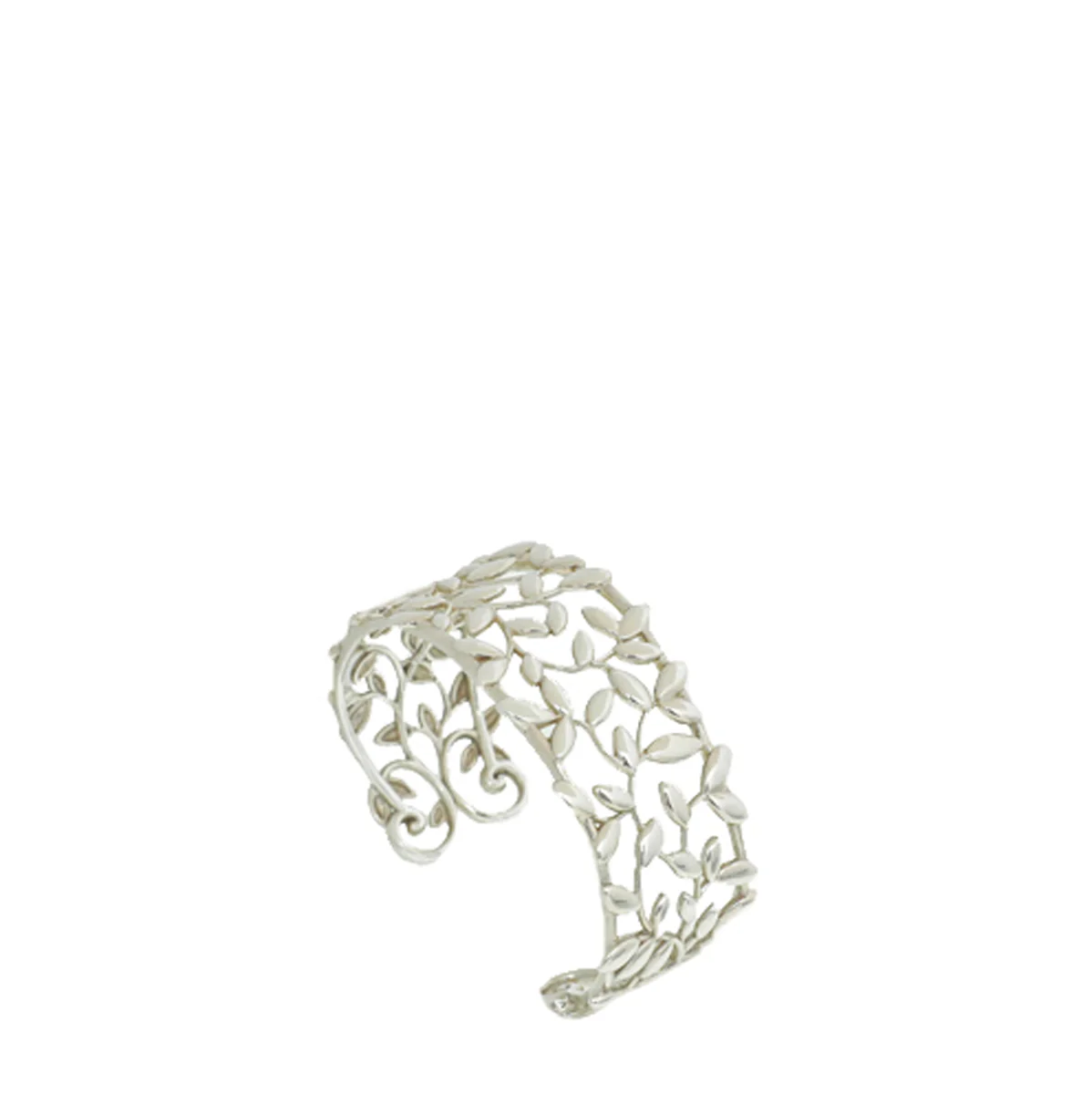 Tiffany & Co Sterling Silver Paloma Picasso Olive Leaf Open Cuff Bracelet