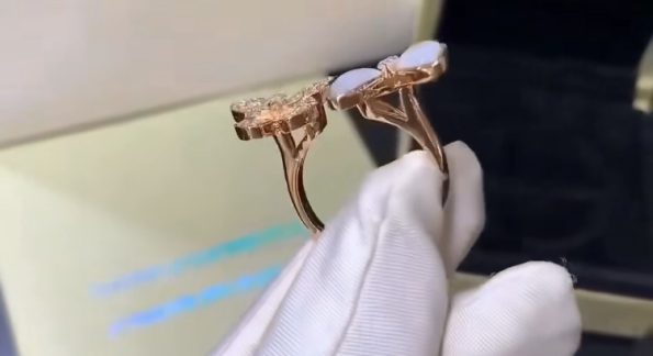 Van Cleef Butterfly Rings Dupe, Rose Gold